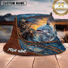Maxcorners Fishing Lightning Storm Fishing Scene with Dramatic Effect Personalized Name 3D Bucket Hat (13 Fish Species)