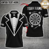 Maxcorners Darts Tuxedo Triple Dartboard Black Personalized Name 3D Unisex Shirt