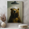 Maxcorners Funny Bear Shower Wall Art Cute Bear Bathroom Decor LM2611