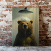Maxcorners Funny Bear Shower Wall Art Cute Bear Bathroom Decor LM2611