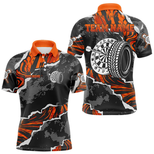 Maxcorners Wheels Dartboard Custom Splashed Color Dart Shirts For Men, Dart Team Jerseys LM064