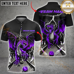 Maxcorners Dragon Bowling Jersey Multicolor Customized Name, Team Name 3D Shirts