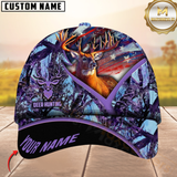 Maxcorners Hunting Deer American Flag Camouflage Multicolor Personalized Name 3D Cap