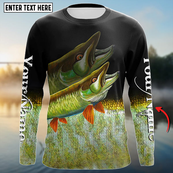 Maxcorners Musky Fishing Customize Name 3D Shirt