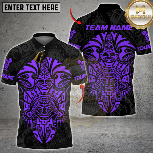 Maxcorners Darts Sport Aztec Mask Tribal Multicolor Customized Name, Team Name 3D Shirt