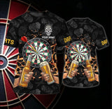 Maxcorners Dart Personalized 3D All Over Printed Dart And Beer Skull Shirt