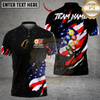 Maxcorners Billiards Ball 9 Black And White Scratch US Flag Personalized Shirt (2 Colors)