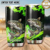 Maxcorners Fishing Tumbler Neon Green Paint Burst Design Personalized Name Tumbler (13 Species)