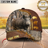 Maxcorners Golden Hunting Grass Brown Camouflage Personalized Name 3D Cap (Multioption)