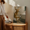 Maxcorners Deer on the Throne – Hilarious Cabin Bathroom Canvas Art LM2611