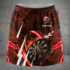 Maxcorners Darts Lightning Cyber Skull Dartboard Personalized 3D Skirts With Shorts