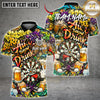 Maxcorners Darts Beer Graffiti Dartboard Character Funny Drunk Multicolor Customized Name, Team Name 3D Shirts