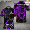 Maxcorners Thunder Wolf Disc Golf Polo Personalized Name, Team Name 3D Shirt (4 Colors)