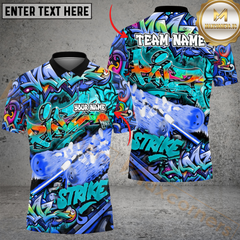 Maxcorners Bowling Graffiti Break Flame Strike Multicolor Options Personalized Name, Team Name 3D Shirt