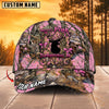 Maxcorners Hunting Pretty In Pink Deer Woodland Camo Personalized 3D Cap