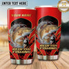 Maxcorners Fishing Tumbler Red Black Fiery Action Design Personalized Name Tumbler (13 Species)