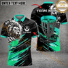 Maxcorners Savage Lion Disc Golf Polo Shirt Personalized Name, Team Name 3D Shirt (4 Colors)