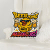 Maxcorners Darts Beer Time Funny Duck Cartoon Customized Name 3D Pillow