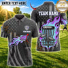 Maxcorners Disc Golf Basket & Flying Disc Graphic with Intricate Geometric Pattern Multicolor Customized Name, Team Name 3D Shirts
