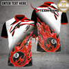 Maxcorners Lightning Break Inferno 8 Ball Billiards Multicolor Customized Name, Team Name 3D Shirt