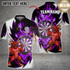 Maxcorners Darts Skull Flaming Dartboard Devil Player Multicolor Customized Name, Team Name 3D Shirts