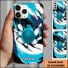 Maxcorners Bowling Fire Strike Pins Multicolor Personalized Name 3D Phone Case