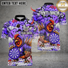 Maxcorners Darts Cool Rooster Dartboard Multicolor Customized Name, Team Name 3D Shirt