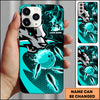 Maxcorners Bowling Wolf Strike Ball Multicolor Personalized Name 3D Phone Case