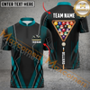 Maxcorners Classic Billiard Jersey Multicolor Option Customized Name, Team Name 3D Polo Shirt