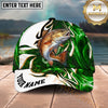 Maxcorners Fishing Green Tribal Swirl Personalized Name 3D Shirt (13 Fish Species)