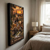Maxcorners Moose Hunting Winter Blue Mountain Personalized Canvas Wall Art