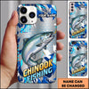 Maxcorners Olive Geometric Grunge Personalized Name Phone Case (13 Fish Species)