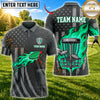 Maxcorners Disc Golf Basket & Flying Disc Graphic with Intricate Geometric Pattern Multicolor Customized Name, Team Name 3D Shirts