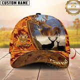 Maxcorners Hunting Forest Camo Sunset Scene Personalized Hat 3D Printed | Orange