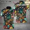 Maxcorners Street Wolf Darts Multicolor Customized Name, Team Name 3D Shirts