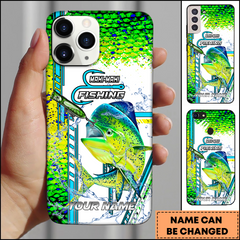 Maxcorners Fishing Mahi Mahi Tropical Splash Personalized Name 3D Phone Case
