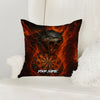 Maxcorners Darts Fire Wolf Lightning Multicolor Customized Name 3D Pillow