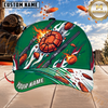 (7 Colors) Maxcorners Trap & Skeet Shooting Flaming Clay Target American Eagle Personalized Name 3D Cap