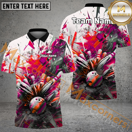 Maxcorners World End Bowling Jersey Multicolor Option Customized Name, Team Name 3D Polo Shirt