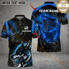 Maxcorners Thunder Wolf Disc Golf Polo Personalized Name, Team Name 3D Shirt (4 Colors)