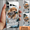 Maxcorners Duck Hunting German Shorthaired Pointer White Blue Water Splash Personalized Name 3D Phone Case - Golden Retriever