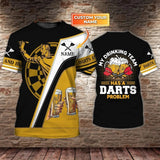 Maxcorners Dart Personalized 3D All Over Printed Drinkers Play Darts 2 Shirt