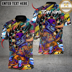 Maxcorners Street Wolf Darts Multicolor Customized Name, Team Name 3D Shirts