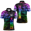 Maxcorners Custom Rainbow Flame Smoke Darts Shirts For Women, Dart Team Jersey LM154