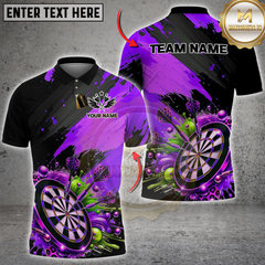 Maxcorners Darts Splash Art Dartboard Multicolor Customized Name, Team Name 3D Shirts