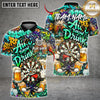 Maxcorners Darts Beer Graffiti Dartboard Character Funny Drunk Multicolor Customized Name, Team Name 3D Shirts
