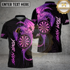 Maxcorners Darts Shirt Golden Dragon Dartboard Swirl Design Multioptions Personalized Name, Team Name 3D Shirt (4 Colors)