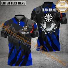 Maxcorners Darts Dartboard Crack Pattern Mutilcolor Options Personalized Name, Team Name 3D Polo Shirt