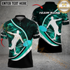 Maxcorners Power Strike Disc Golf Polo Personalized Name, Team Name 3D Shirt (4 Colors)