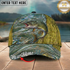 Maxcorners Fishing Metallic Water Ripple Texture Personalized 3D Cap (12 Fish Species)